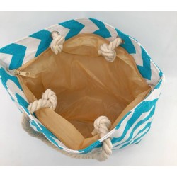 Bolso de tela Playero con diseños 43cmX33cmX11cm 10744-1