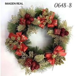 CORONAS NAVIDEÑAS CON LUCES 0648-5-6-7-8