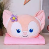 PELUCHE CON MANTA CONEJO ROSADO LD-781