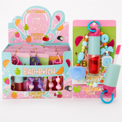 GLOSS FRUTAL CON LLAVERO POMPOSO 6077-1 - VICTORIA SPIRIT