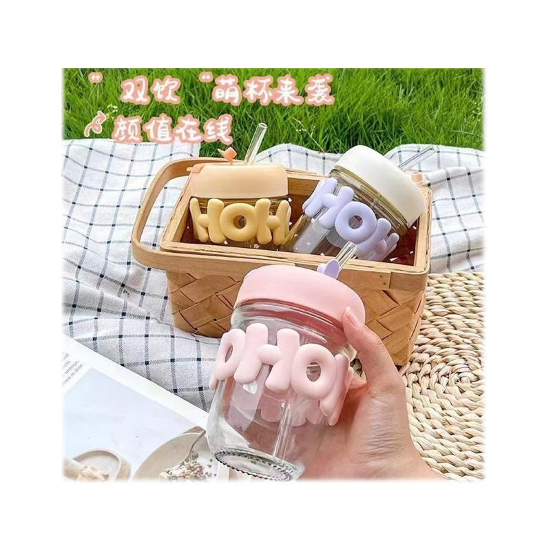 VASO TOMATODO DE VIDRIO CON SORBETE DY656