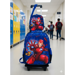 Mochila Escolar 3pcs con Rueda de Niños 900