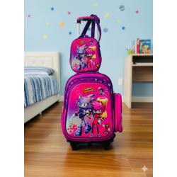 Mochila Escolar 3pcs con Rueda de Niñas 899
