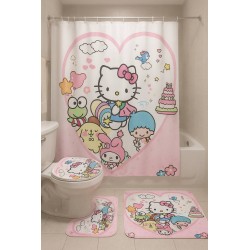 Set de Baño y Cortina  4pcs San Rio LD-801