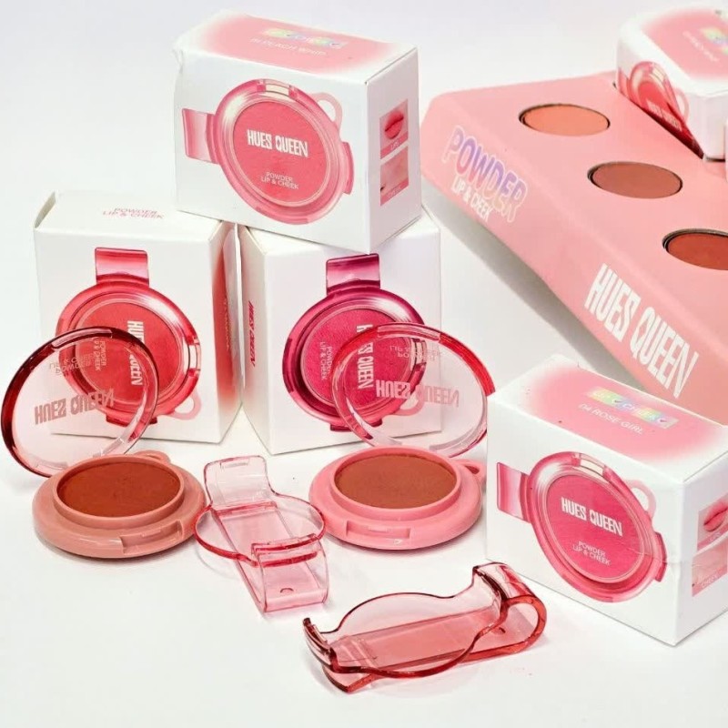 BLUSH EN POLVO PORTÁTIL VELVET MEJILLAS-LABIOS HQ0102 - HUES UEEN