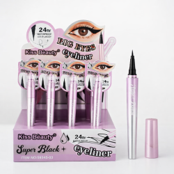 DELINEADOR LÍQUIDO NEGRO A PRUEBA DE AGUA 59345-03 - KISS BEAUTY