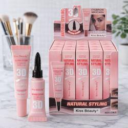 GEL DE CEJAS CON CEPILLO FIJADOR APLICADOR 3D 66035-03 - KISS BEAUTY