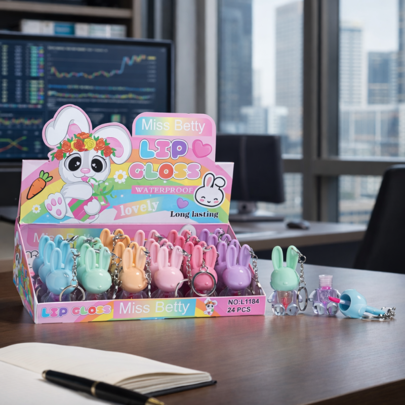 LIP GLOSS MÁGICO BRILLO CONEJO LLAVERO HMB0001-9