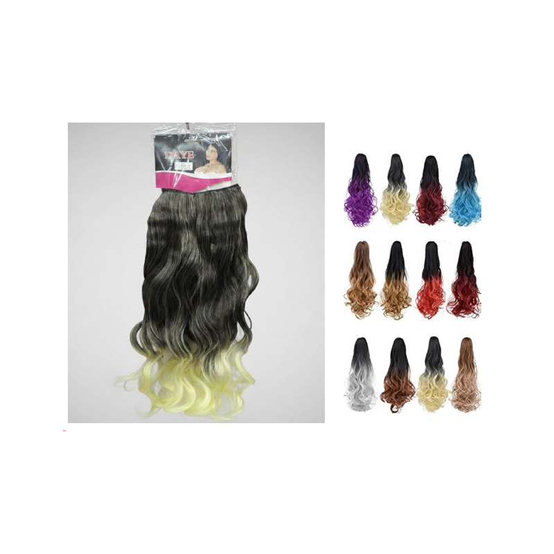 Extension de cabello ondulado Bicolor DY705