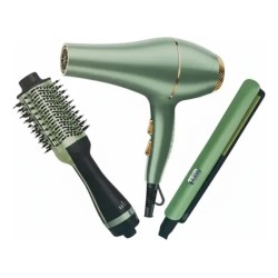 Trio Sonar Plancha Secadora y Cepillo Aguacate 5318