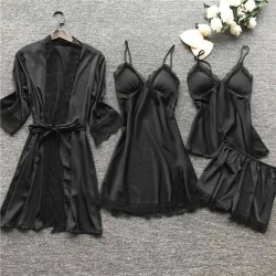Pijama de seda 4pcs 3215-6