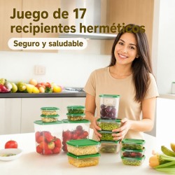 Set de Tuppers Recipientes 17pcs