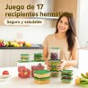 Set de Tuppers Recipientes 17pcs