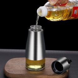 Aceitero 320ml Acero Inoxidable y Vidrio 1749