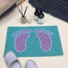 Alfombra de Baño con Diseño de Pies