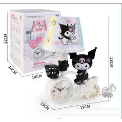 Lámpara con Reloj de Kuromi y My Melody  0919