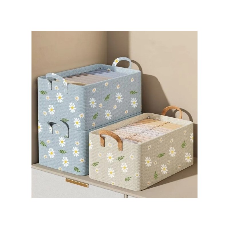Organizador/Canasta de tela para Ropa 1140 Celeste