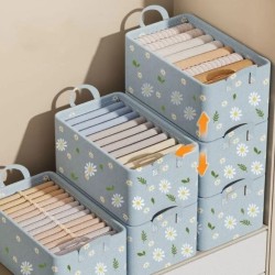 Organizador/Canasta de tela para Ropa 1140 Celeste