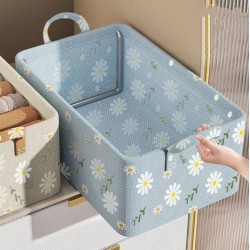 Organizador/Canasta de tela para Ropa 1140 Celeste