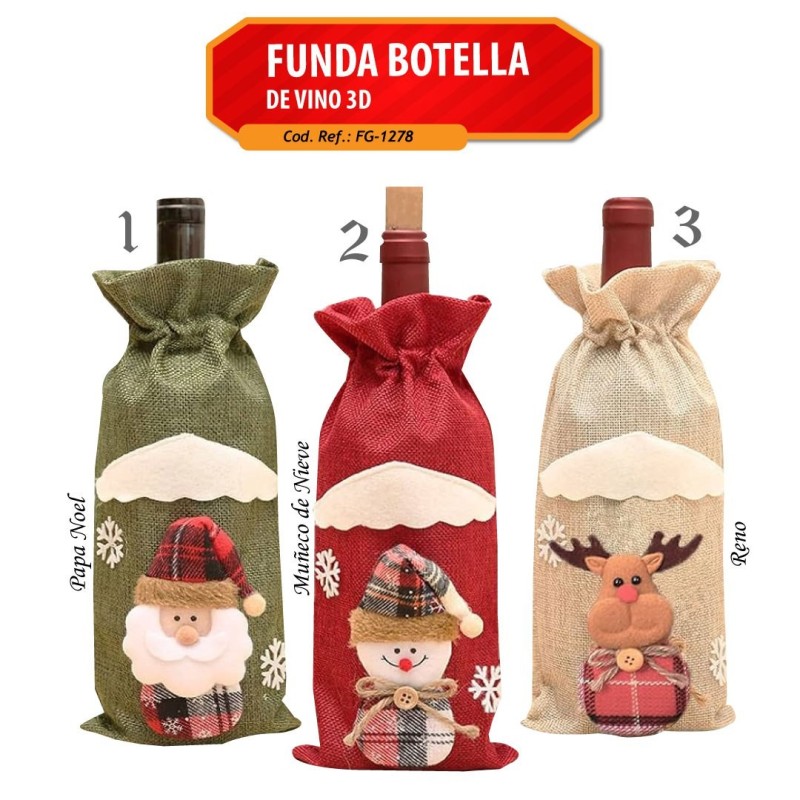 Forro Navideño para Botella de Vino FG-1278