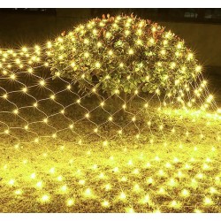 Luces Led Malla Navideña 1.5x1.5mt 96L Amarillo 4061-2