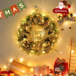 CORONA NAVIDEÑA CON LUCES 0648-6