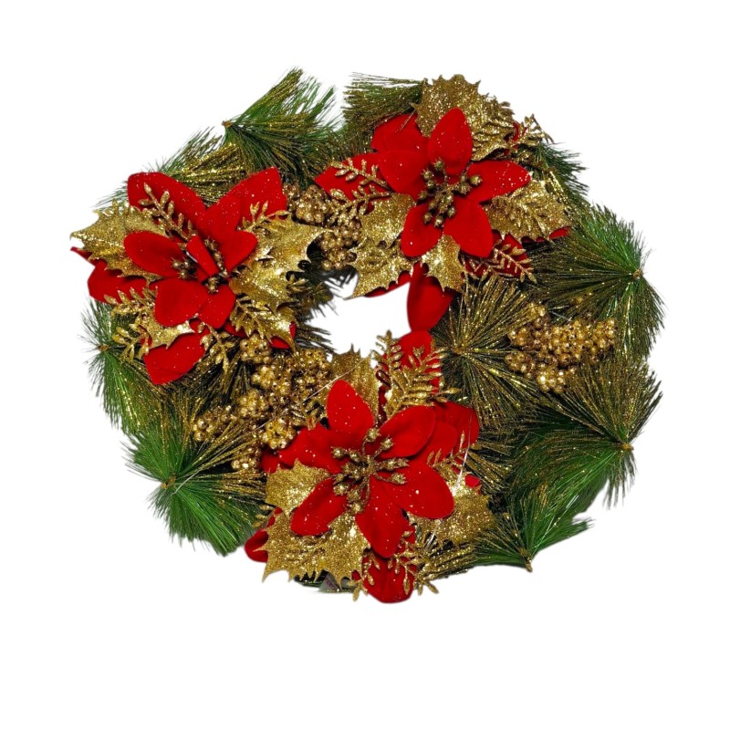 CORONA NAVIDEÑA CON LUCES 0648-5