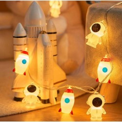 LUCES ASTRONAUTA Y COHETE PUERTO USB YGY0860