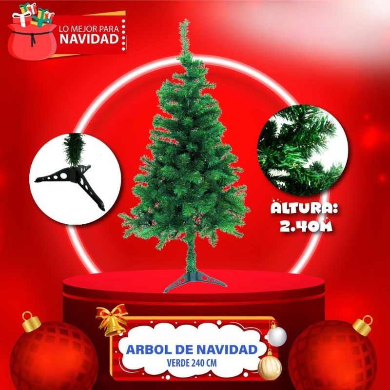 Arbol Navideño Verde 2.4m BS-4