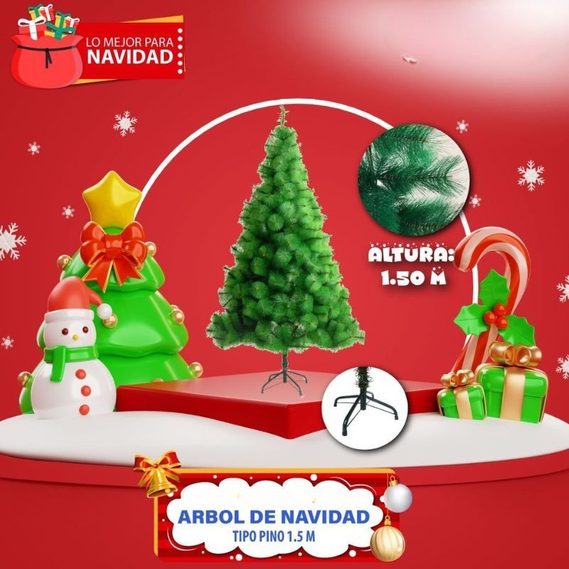 Arbol Navideño Tipo Pino 1.5m BS-9