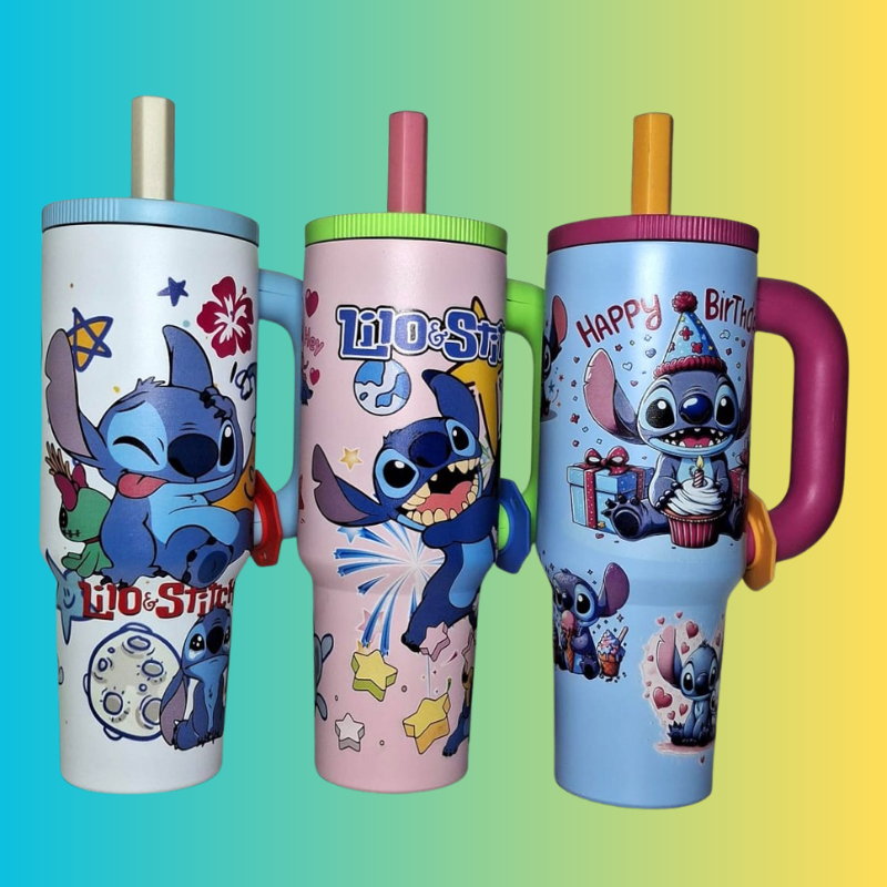 TERMO ACERO INOXIDABLE STICH TAPA SORBETE  ZF-1188