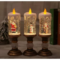 ADORNO PAPANOEL ENCAPSULADO CANDELABRO VELA MUSICAL 4090