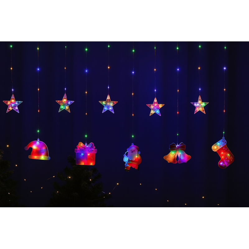 Luces navideñas Adornos y Estrellas luz multicolor 641
