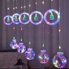 Luces Navideñas cortina Led de Esferas y circulos luz multicolor 4046-2