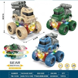 Set Duo carritos Monster con luces GH-60