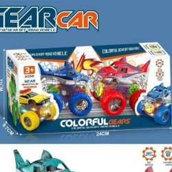 Set Duo carritos Monster con luces GH-61