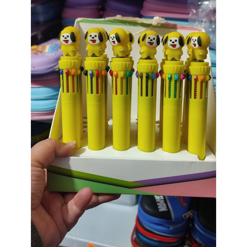 Esferos 10 Colores BT21 Amarillo Chimmy