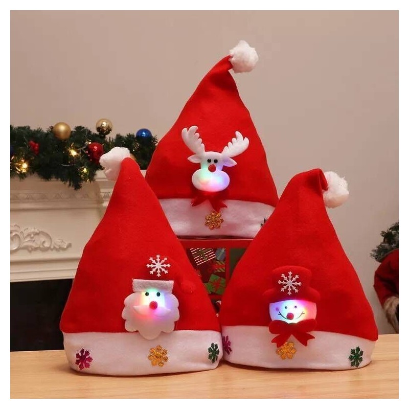 Gorros Navideños con Luces para Adulto FG-1306