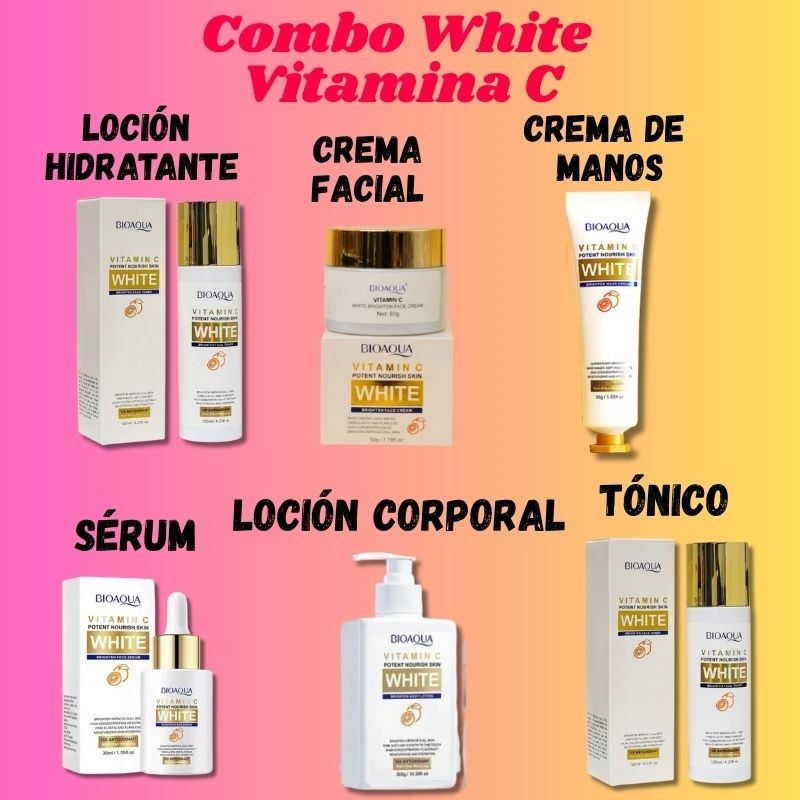 Combo White Vitamina C - Bioaqua 41814 38432 88623 33406 38463 38449