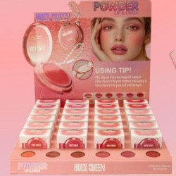 BLUSH EN POLVO COMPACTO VELVET MEJILLAS-LABIOS HQ0102 - HUES UEEN