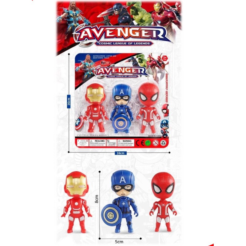 PACK DE 3 AVENGERS D547