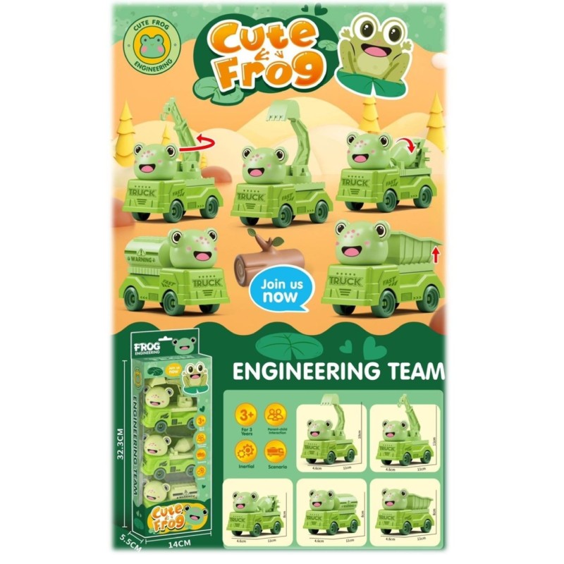 SET DE 5 CARRITOS DE SAPITO D521