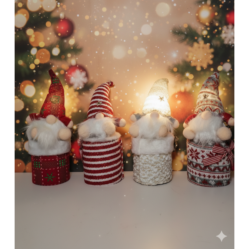 Duende Navideño con Caja Sorpresa y Luces YX3067