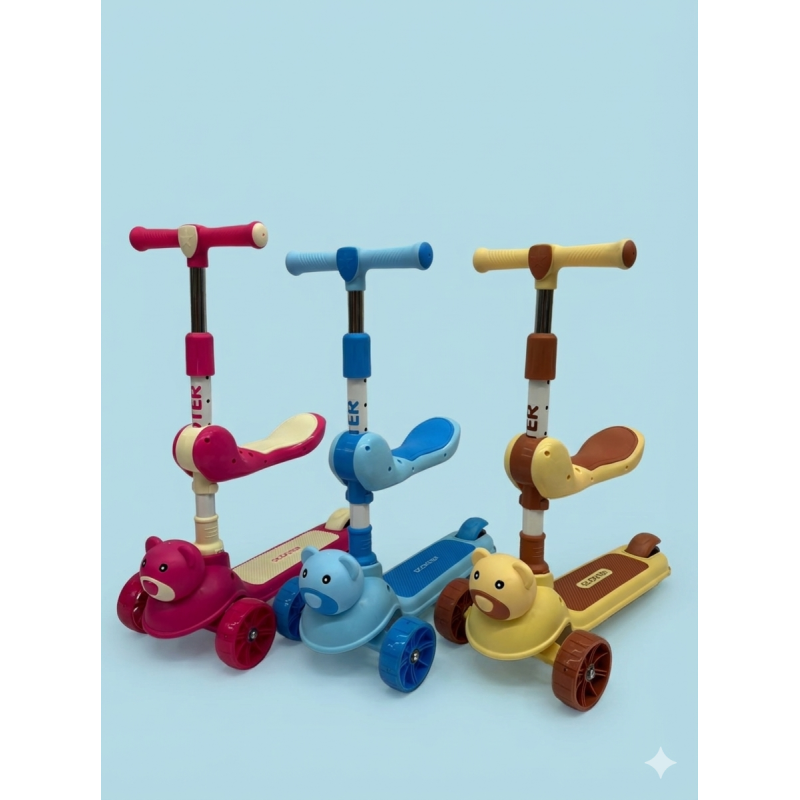 Scooter Monopatin Osito con Asiento Música y Luces 3274