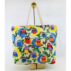 Bolso de tela Playero con diseños 43cmX33cmX11cm 10744-1