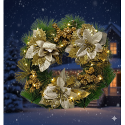 CORONAS NAVIDEÑAS CON LUCES 0648-5-6-7-8