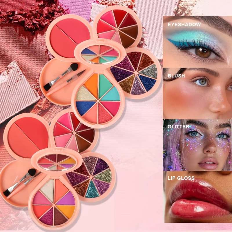 EYESHADOW + LIPSTICK + GLITTER + BLUSH + BRUSH COLOR 6501