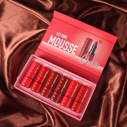 CAJA DE 6 LABIALES MOUSSE LIPSTICK RED S.F.R COLOR 5866
